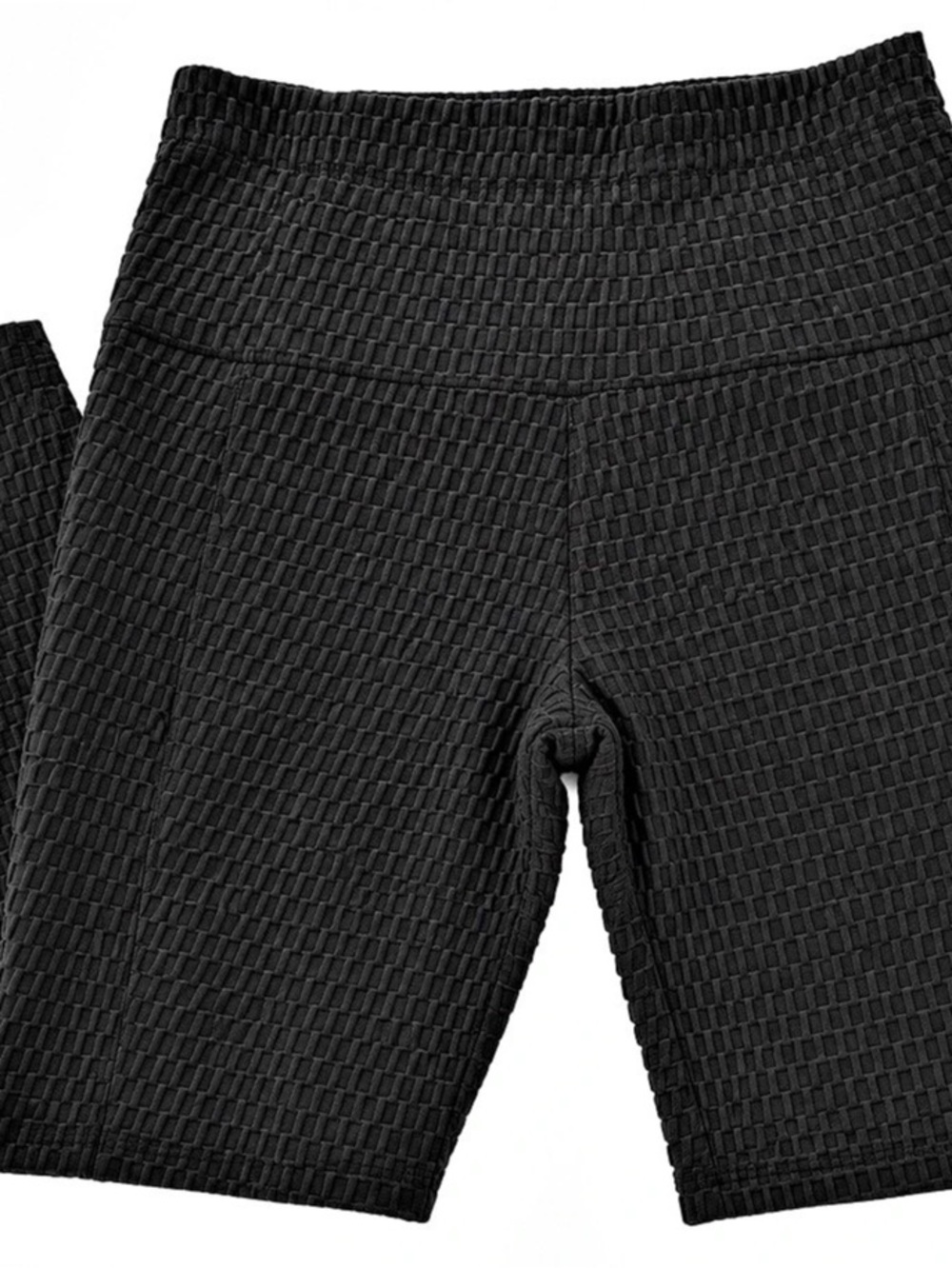 2 pairs Black Textured Leggings